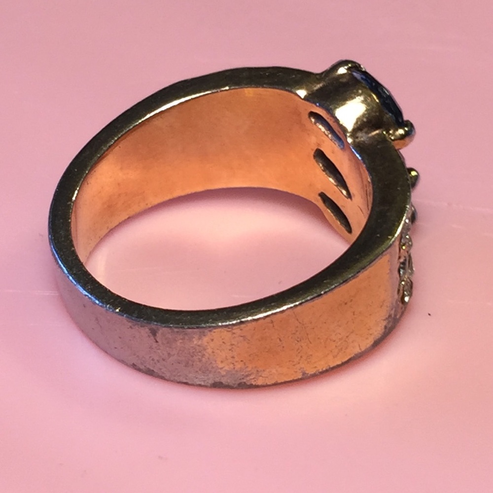 Multi Colored Rhinestone Size 7 Ring - image 4